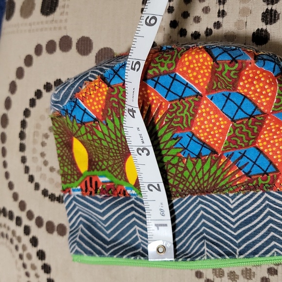 Handmade Multicolored Artisan Makeup Cosmetic Bag Toiletry Pouch Organizer - Picture 5 of 7